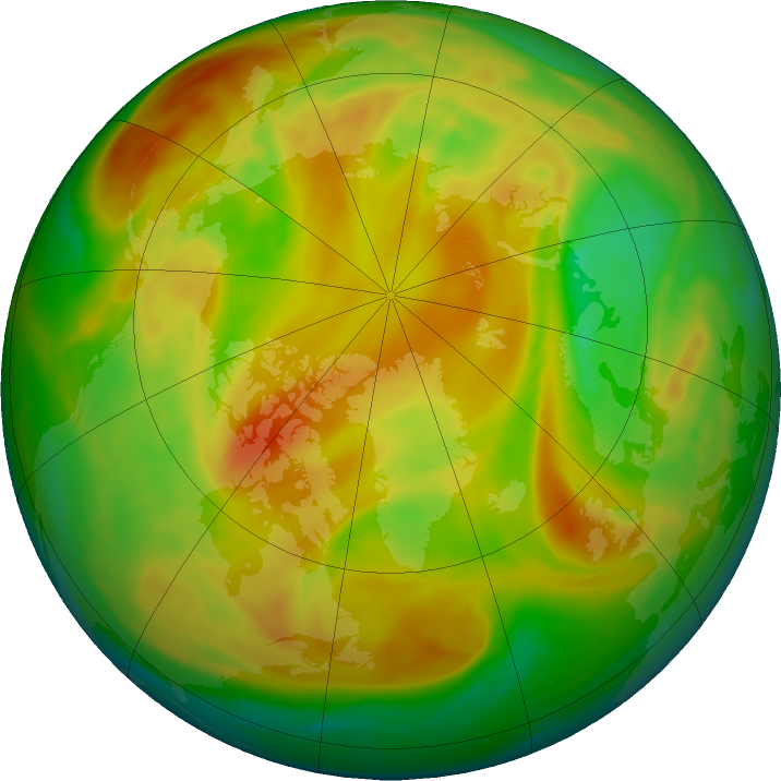 Arctic ozone map for 13 May 2021